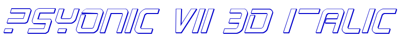 PsYonic VII 3D Italic Schriftart